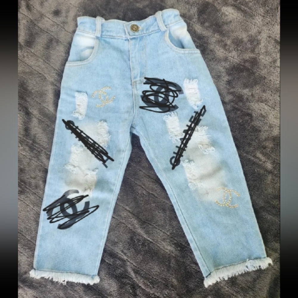 Inspired Light Blue Distressed Jeans
